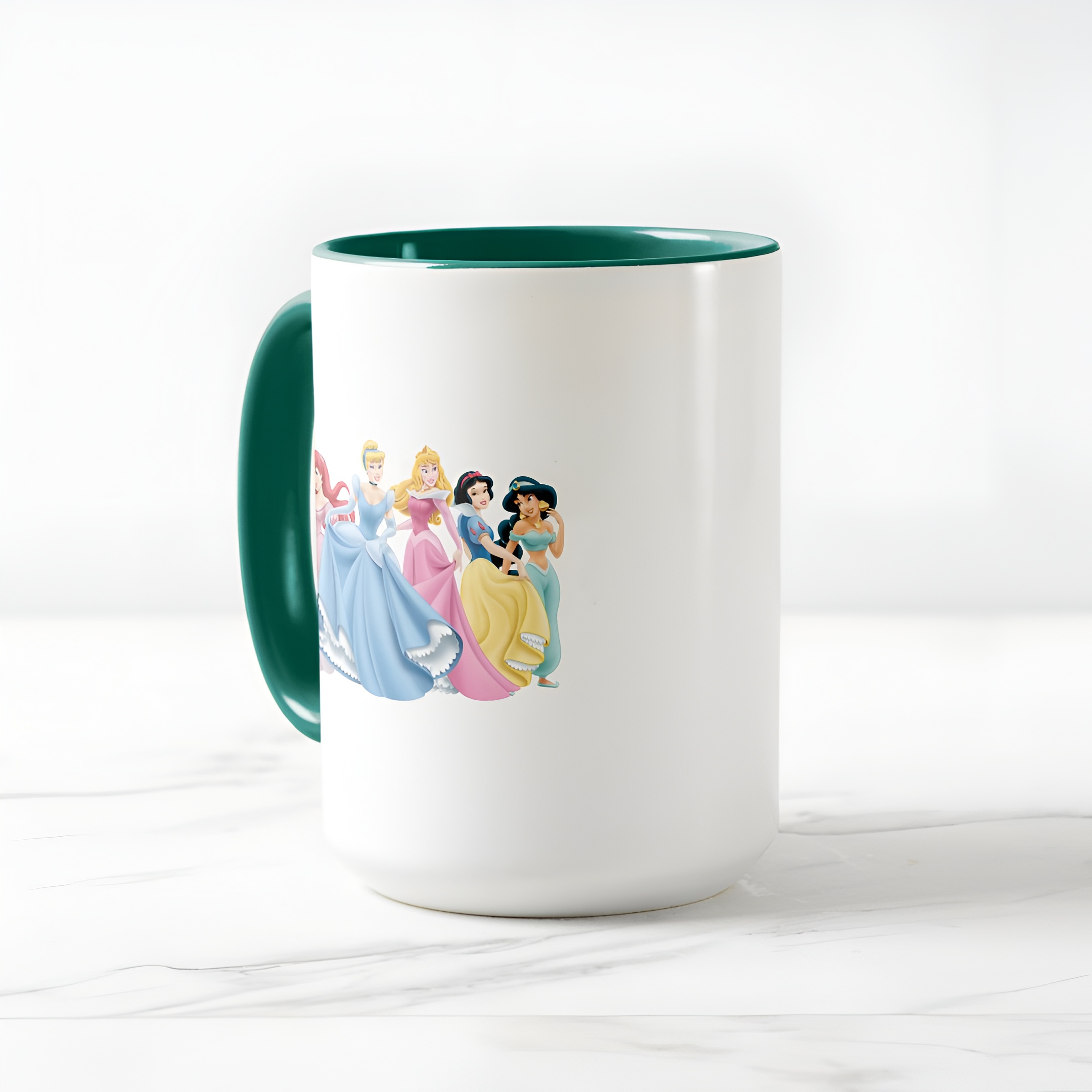 Two-Tone Princess Mug Holding Dresses Out Coffee Cup for Girls