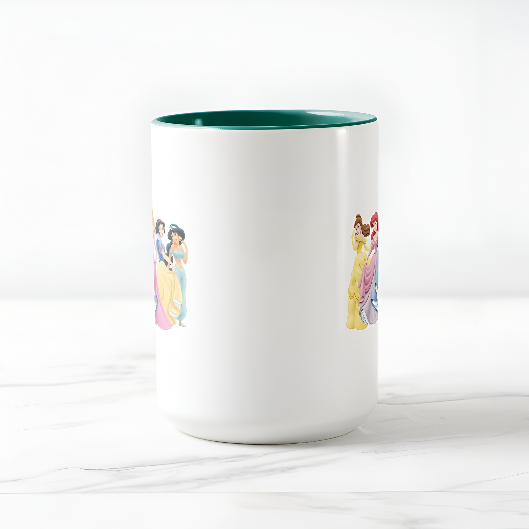 Two-Tone Princess Mug Holding Dresses Out Coffee Cup for Girls
