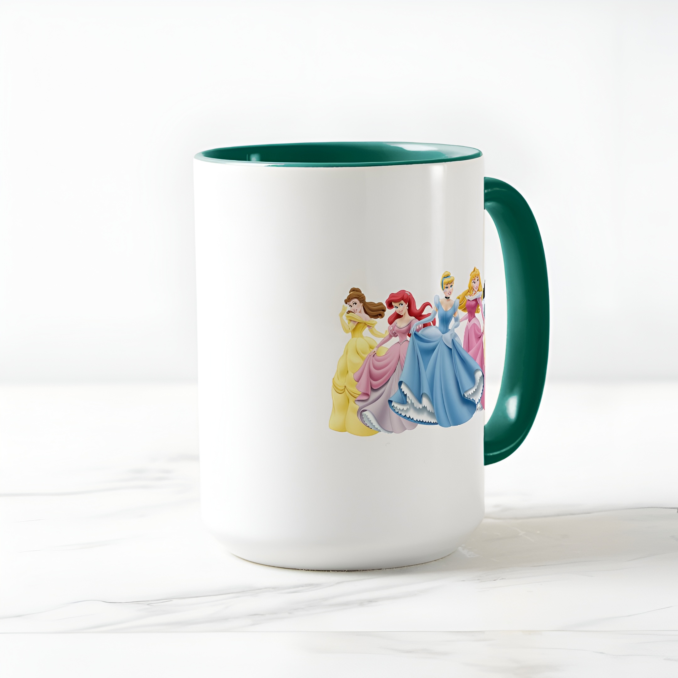 Two-Tone Princess Mug Holding Dresses Out Coffee Cup for Girls