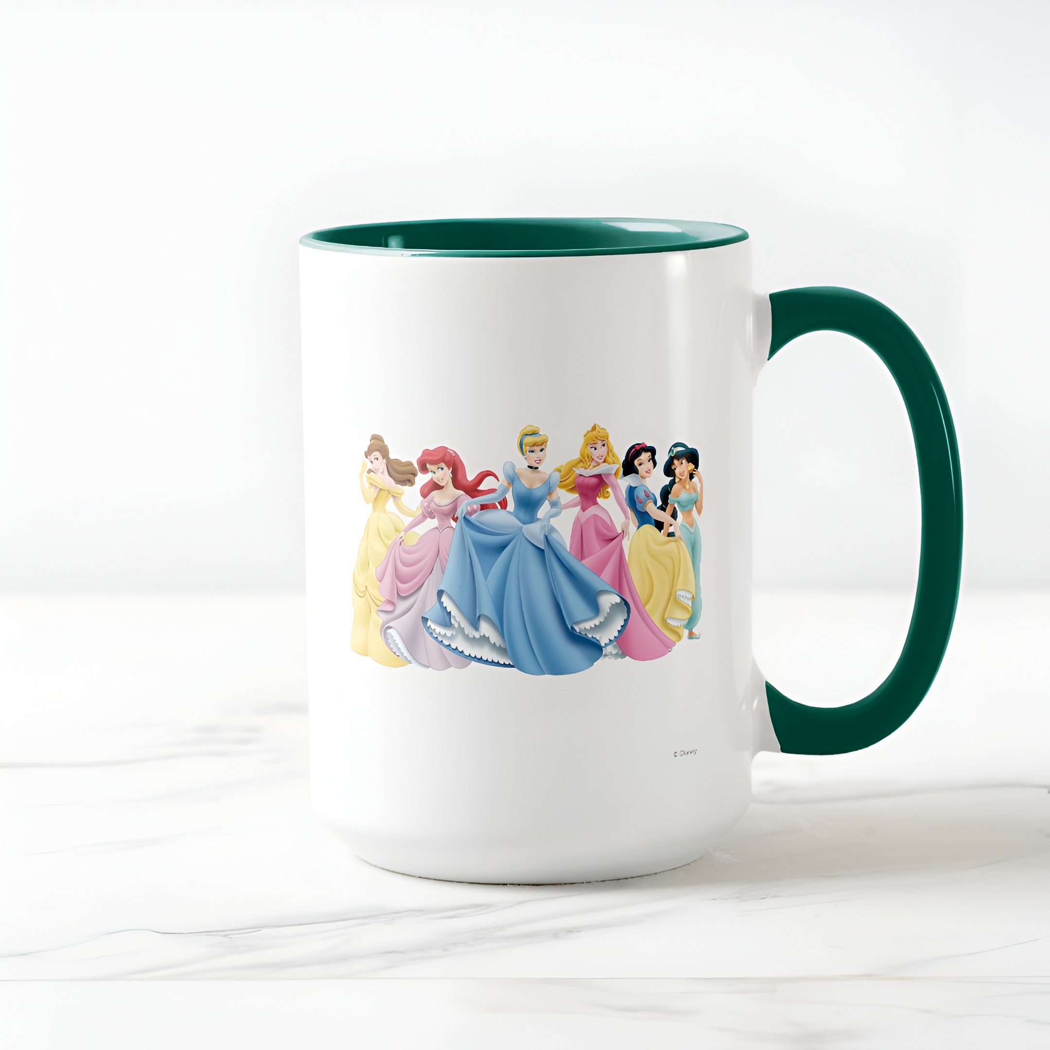 Two-Tone Princess Mug Holding Dresses Out Coffee Cup for Girls