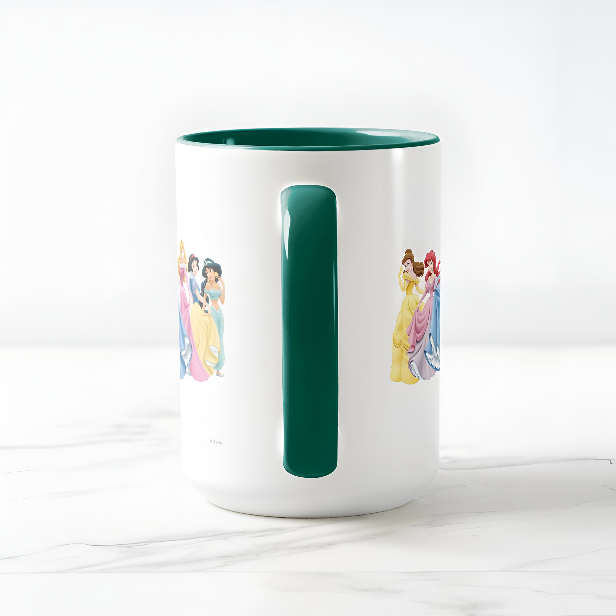 Two-Tone Princess Mug Holding Dresses Out Coffee Cup for Girls