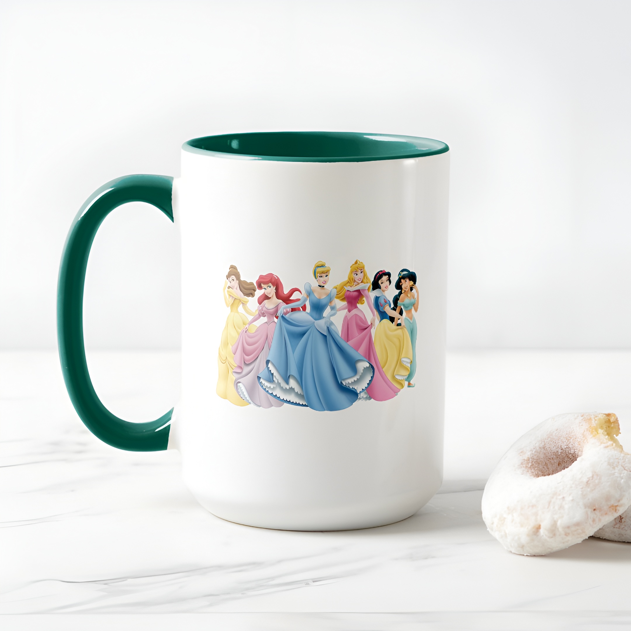 Two-Tone Princess Mug Holding Dresses Out Coffee Cup for Girls