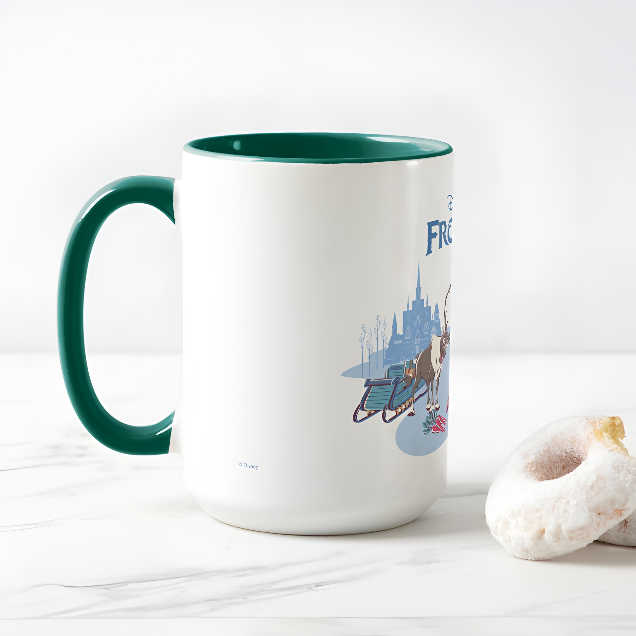 Frozen Blue Pastel Two-Tone Mug Sven Anna Elsa Olaf Ceramic Coffee Cup