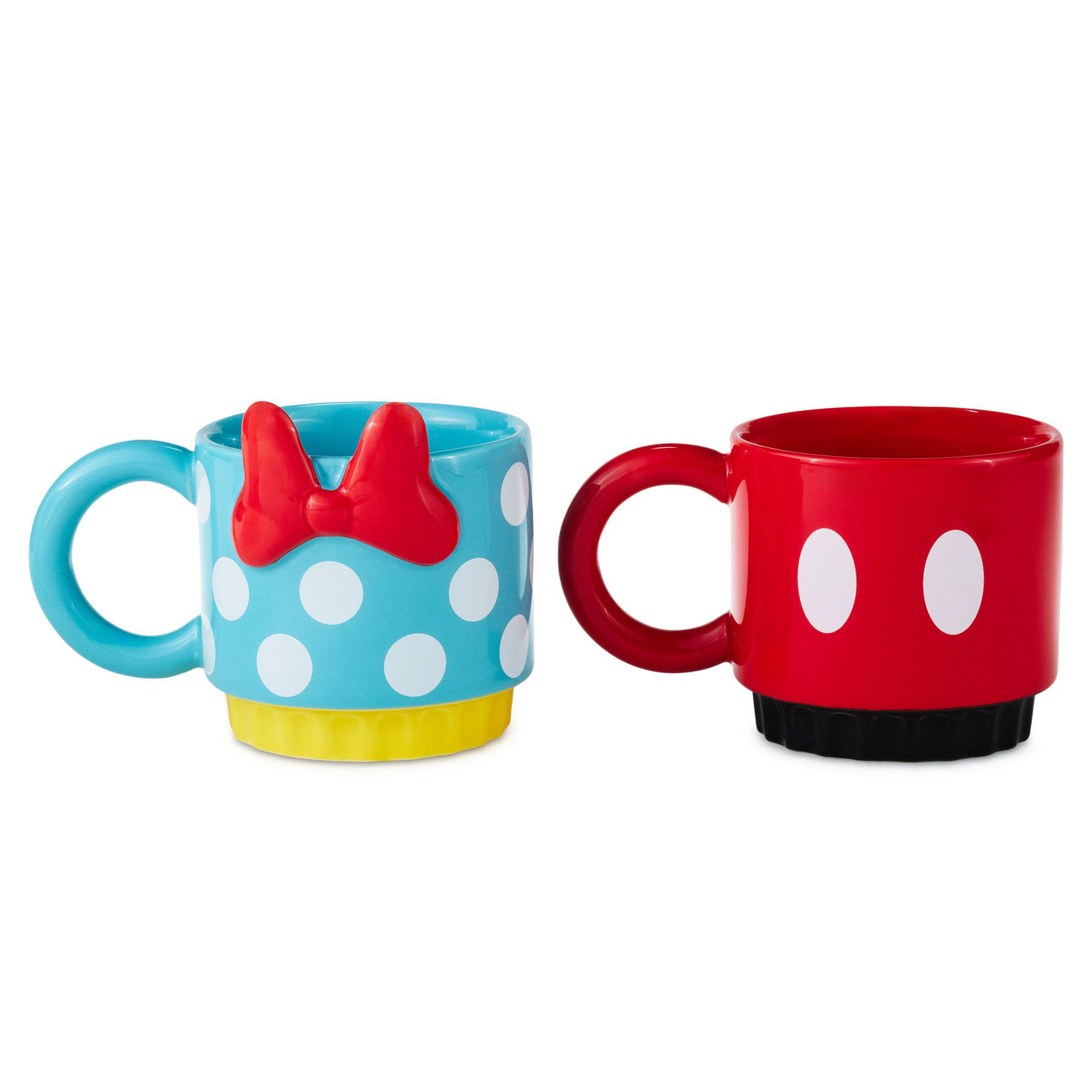 Pack Of 2 Mickey And Minnie Mouse Stacking Ceramic Mug