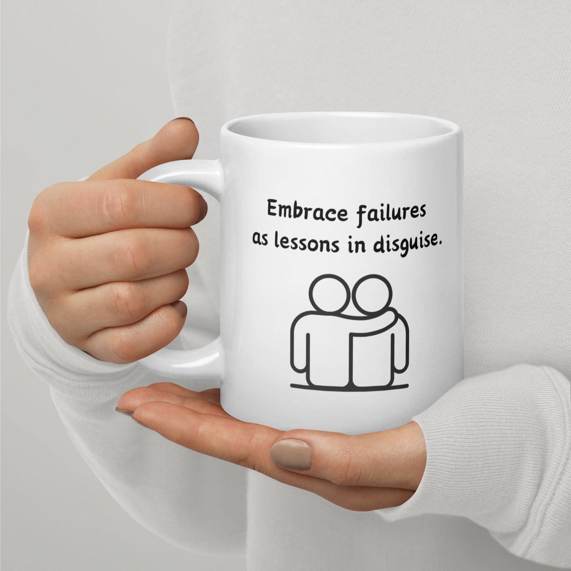 Growth Mindset Mug | Embrace Failures as Lessons Ceramic Mug - Inspire Cups
