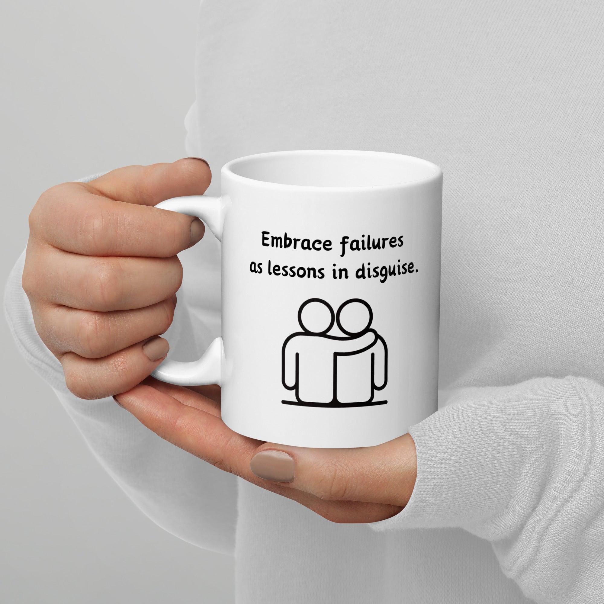 Growth Mindset Mug | Embrace Failures as Lessons Ceramic Mug - Inspire Cups