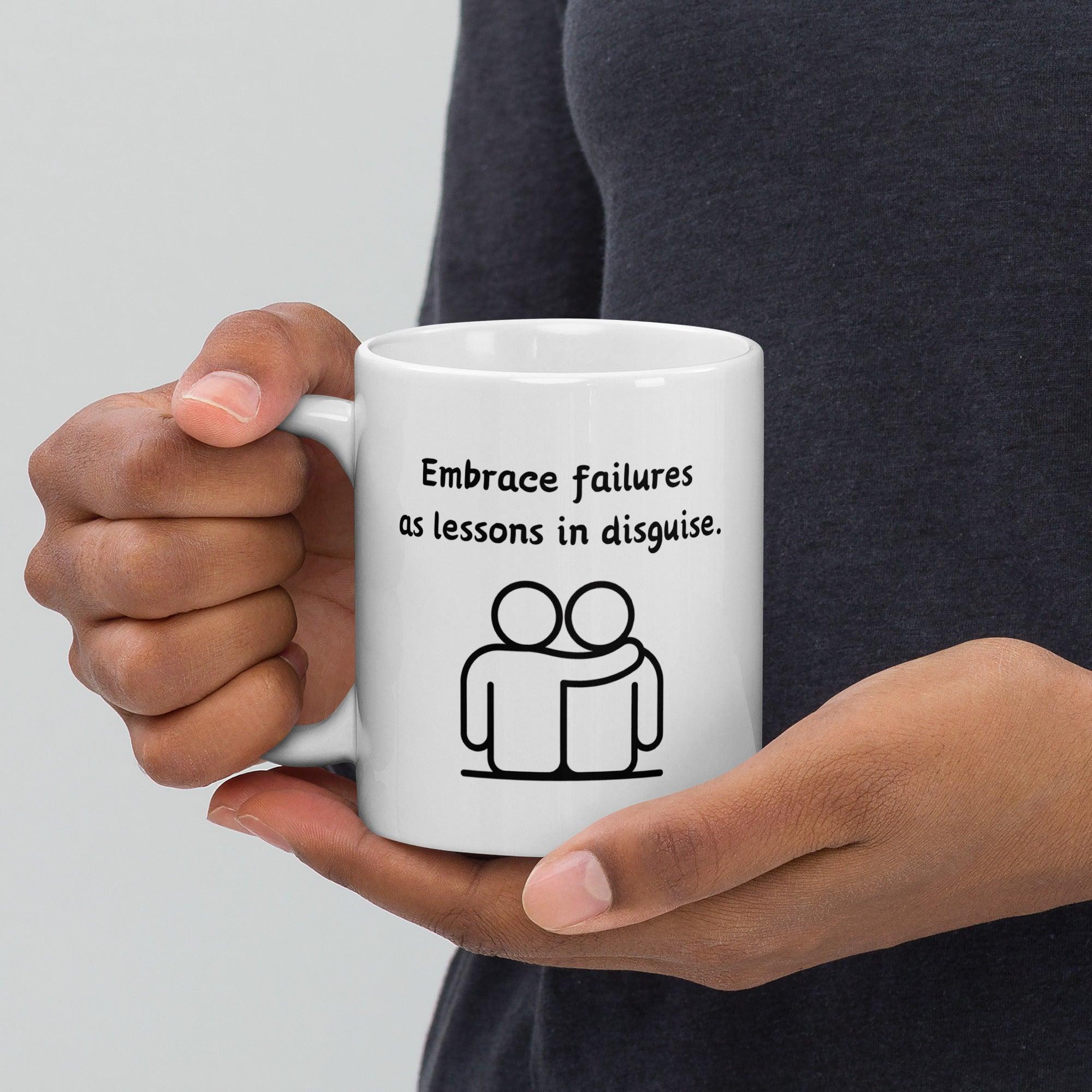 Growth Mindset Mug | Embrace Failures as Lessons Ceramic Mug - Inspire Cups