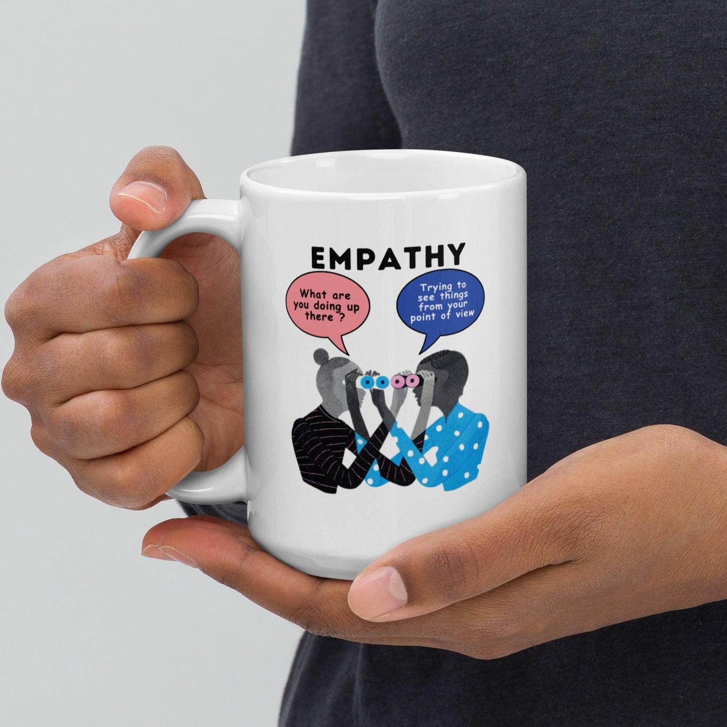 Empathy Illustration Glossy Mug - Inspire Cups