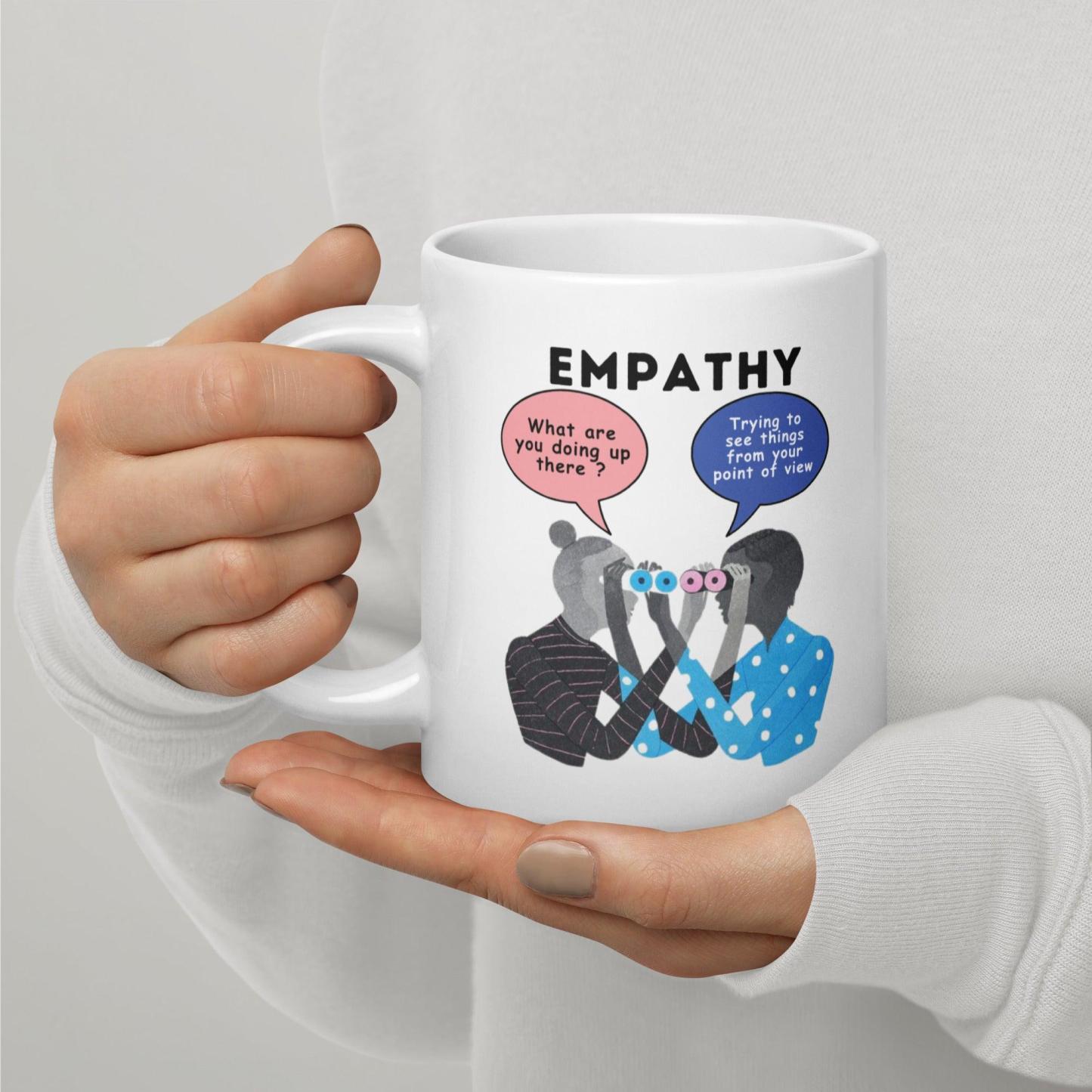 Empathy Illustration Glossy Mug - Inspire Cups