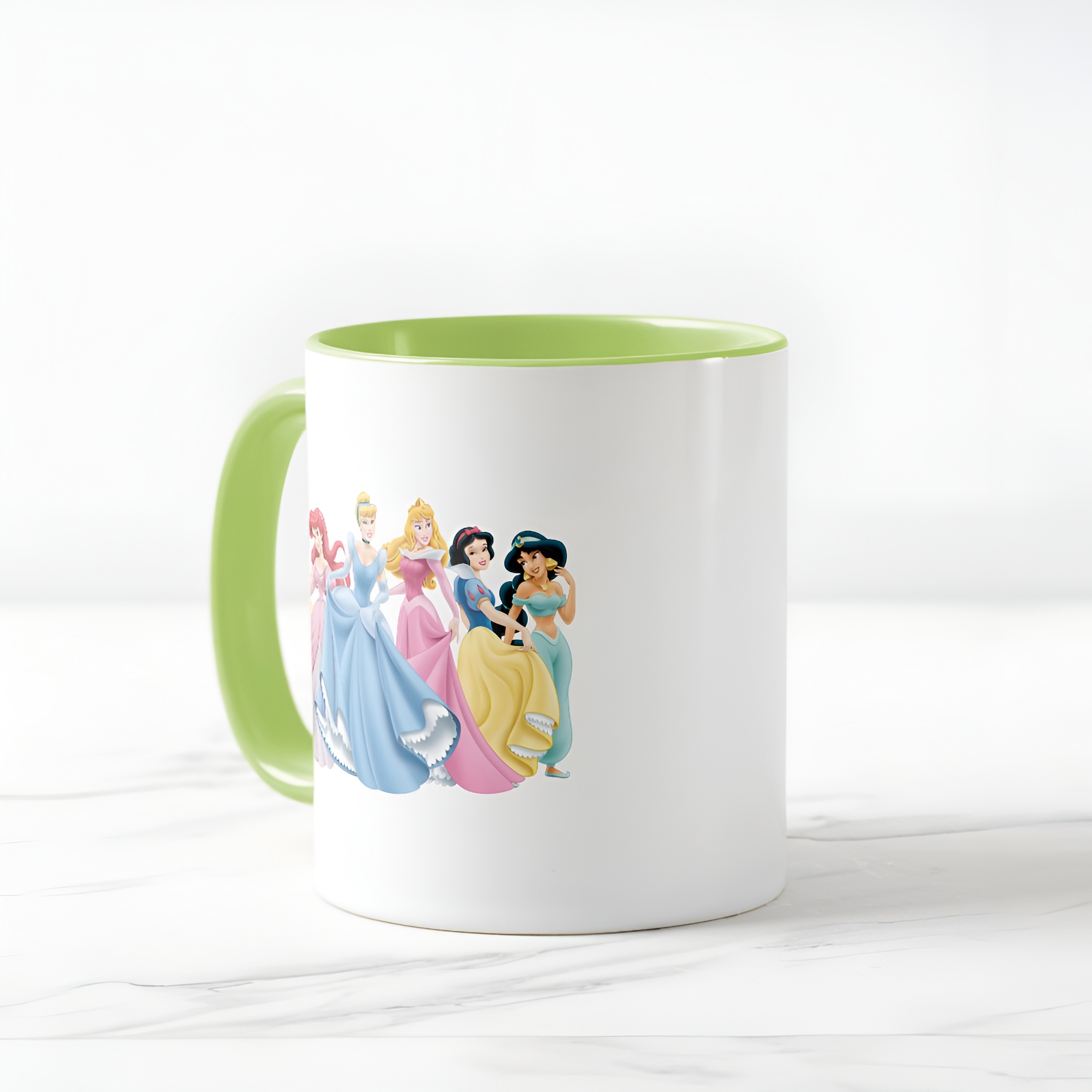 Two-Tone Princess Mug Holding Dresses Out Coffee Cup for Girls
