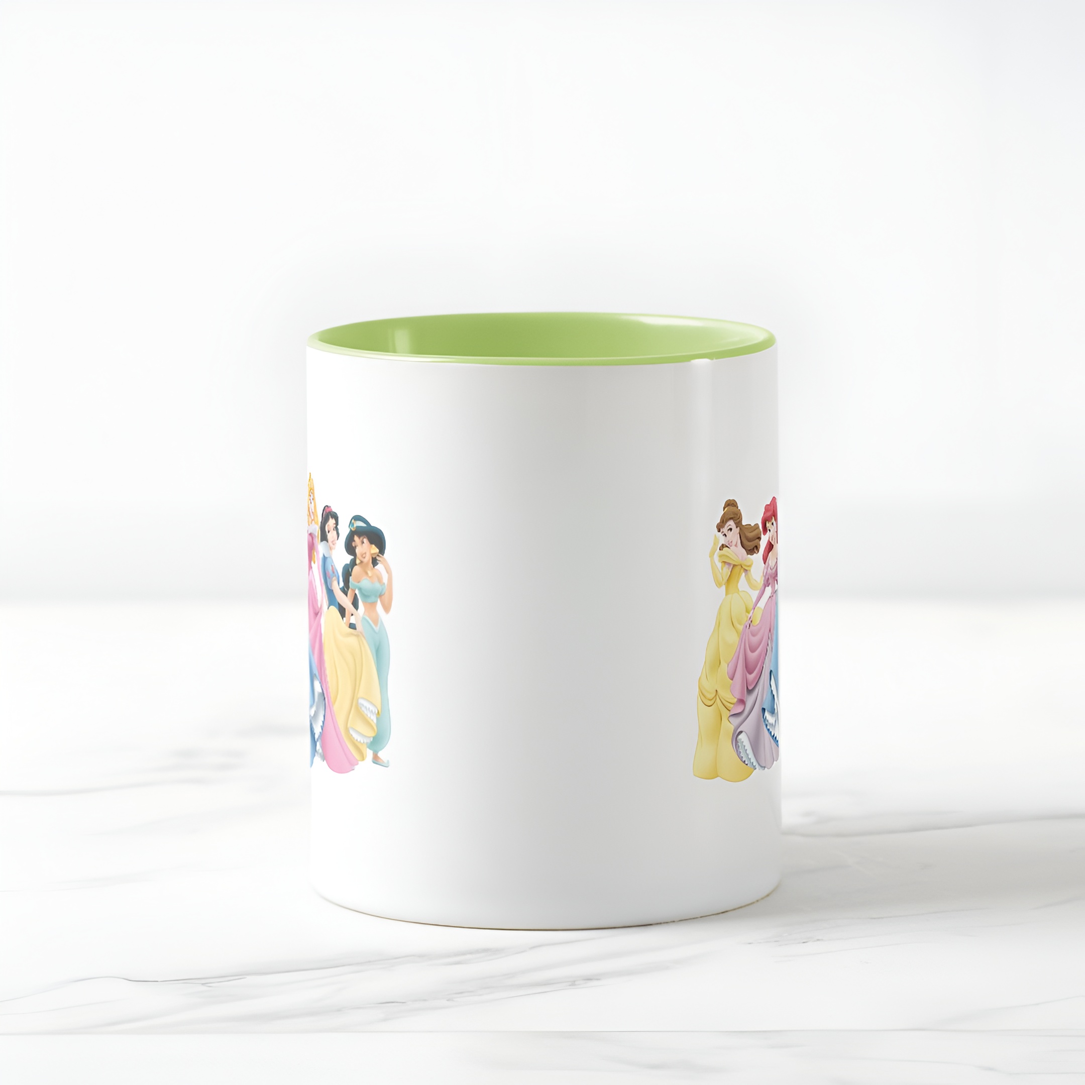 Two-Tone Princess Mug Holding Dresses Out Coffee Cup for Girls