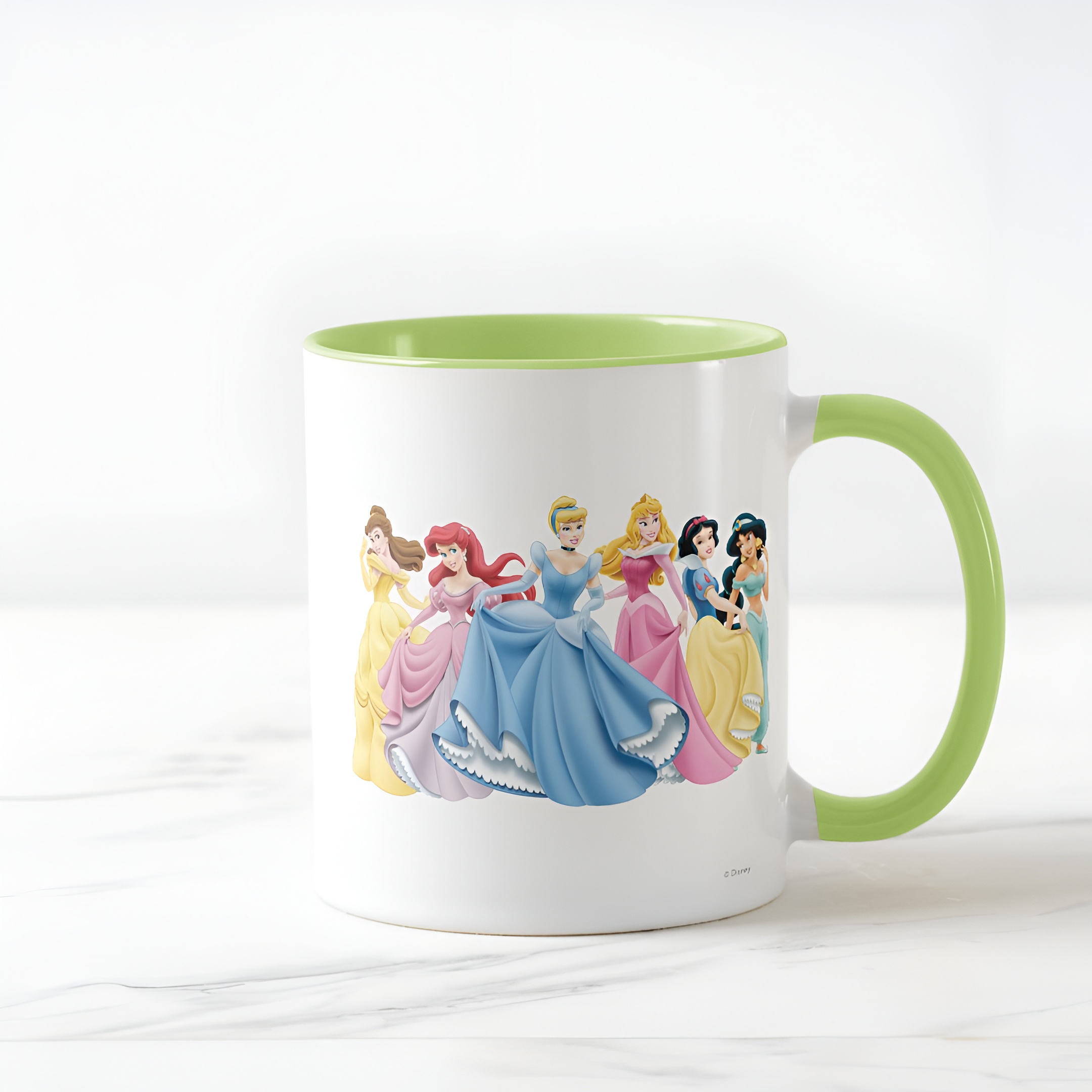 Two-Tone Princess Mug Holding Dresses Out Coffee Cup for Girls