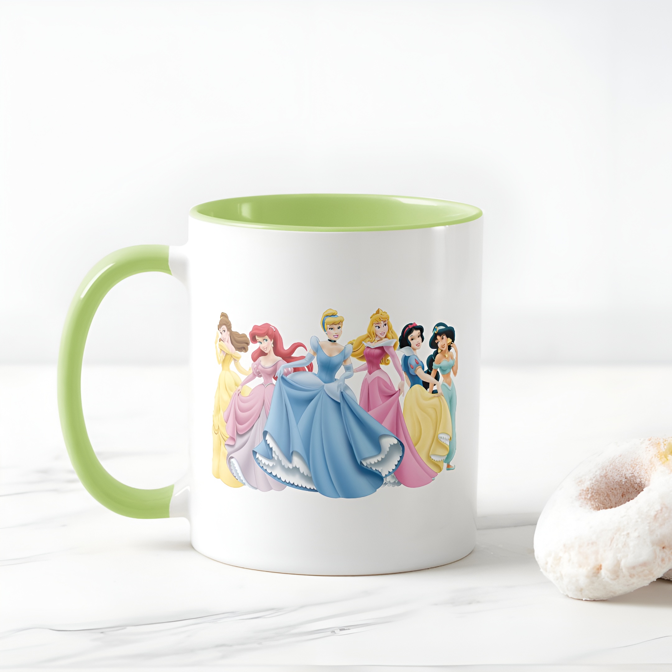 Two-Tone Princess Mug Holding Dresses Out Coffee Cup for Girls