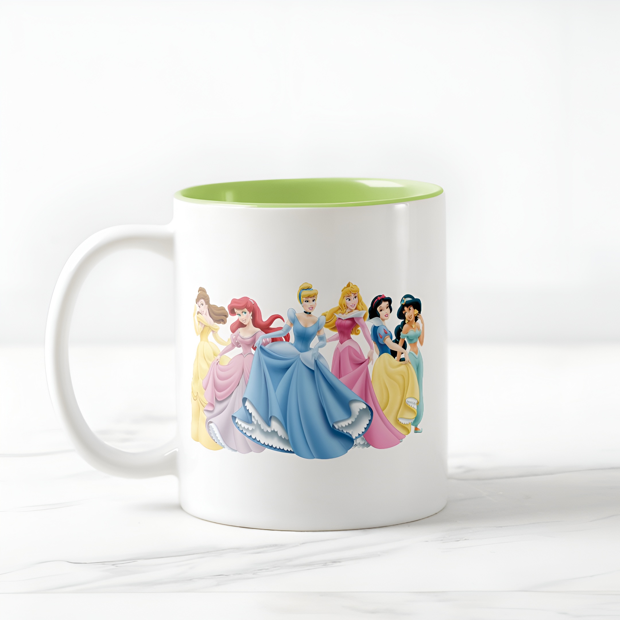 Princess Holding Dress Coffee Mug Disney Two Tone Cute Cup
