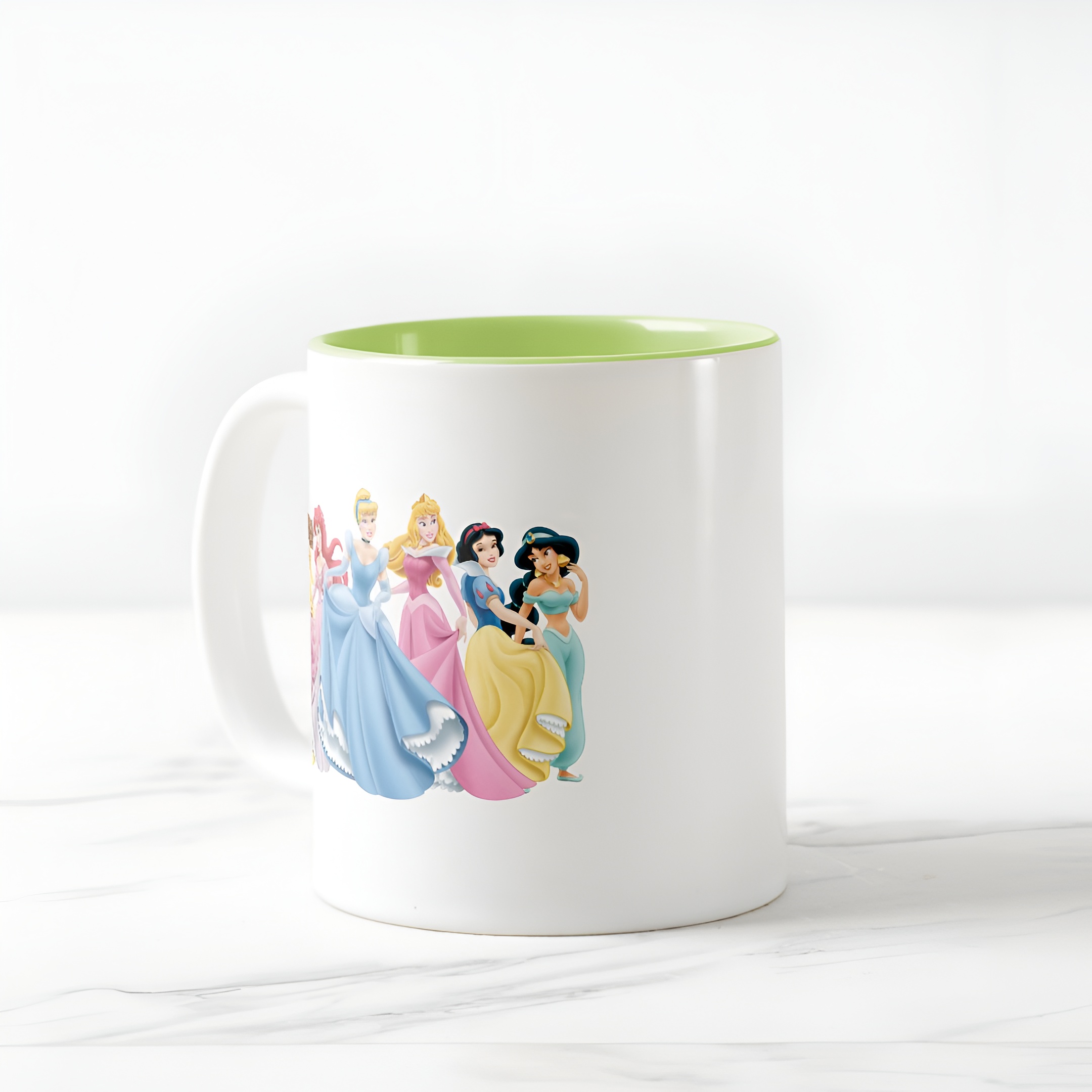 Princess Holding Dress Coffee Mug Disney Two Tone Cute Cup