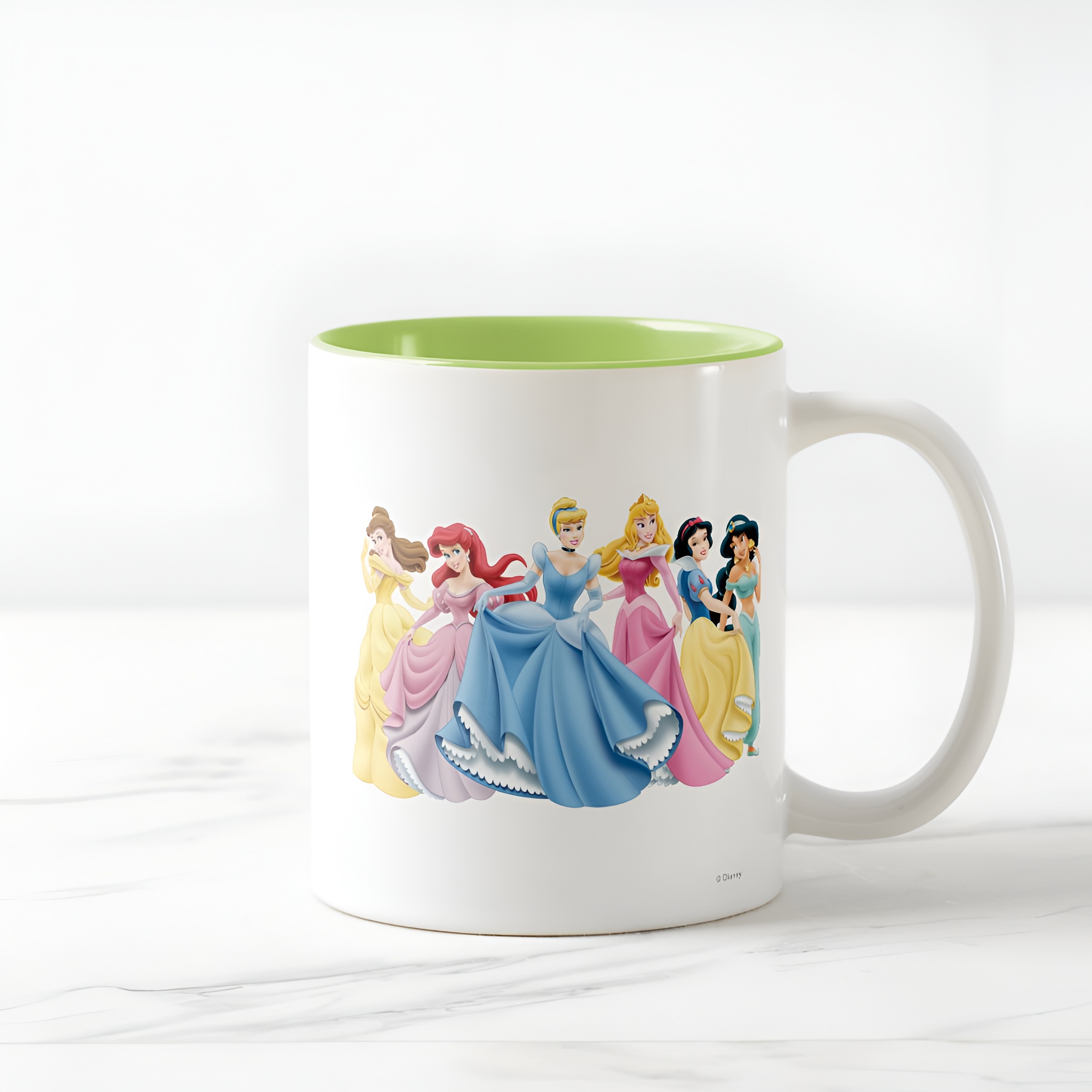 Princess Holding Dress Coffee Mug Disney Two Tone Cute Cup