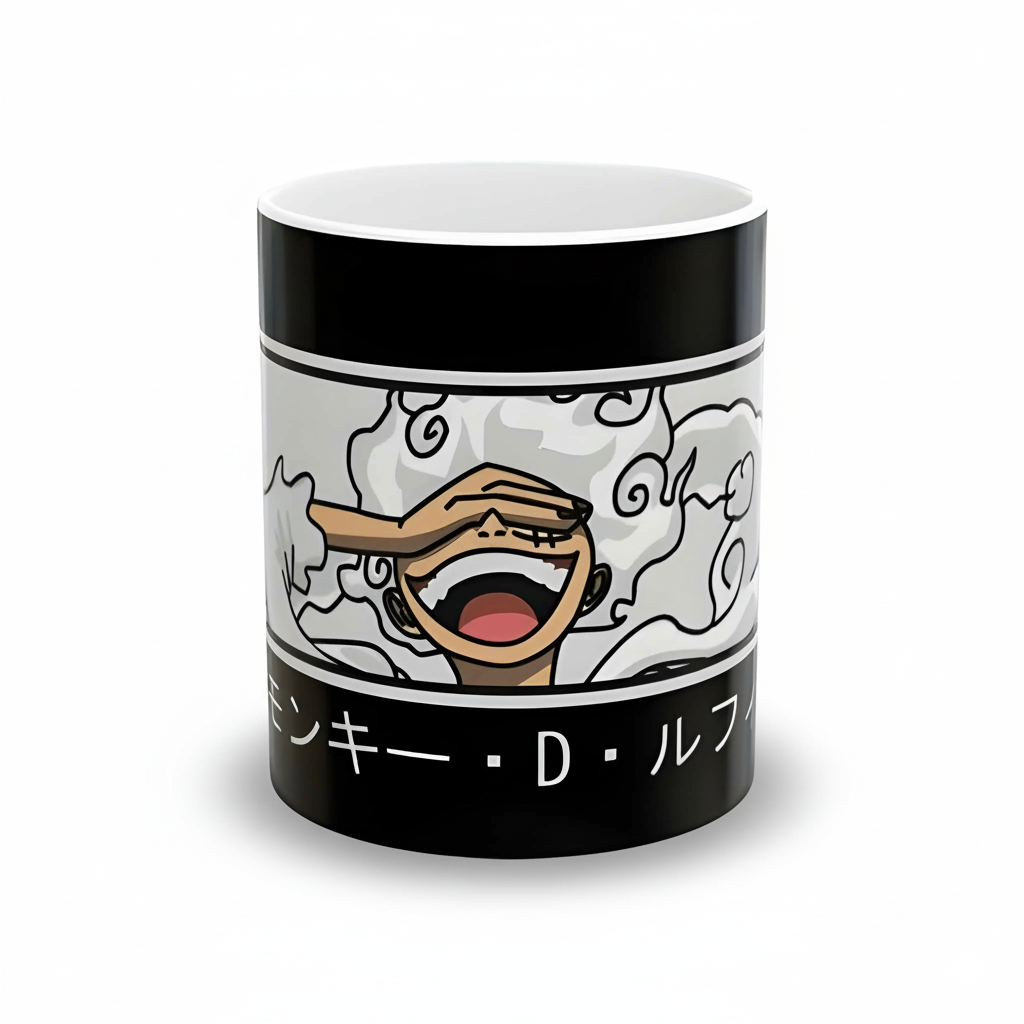 Anime Pirate Character Graphic Print Ceramic Coffee Mug