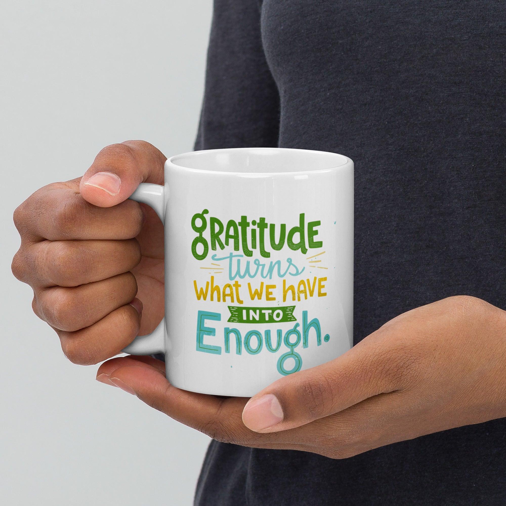 Gratitude Ceramic Coffee Mug - Inspire Cups