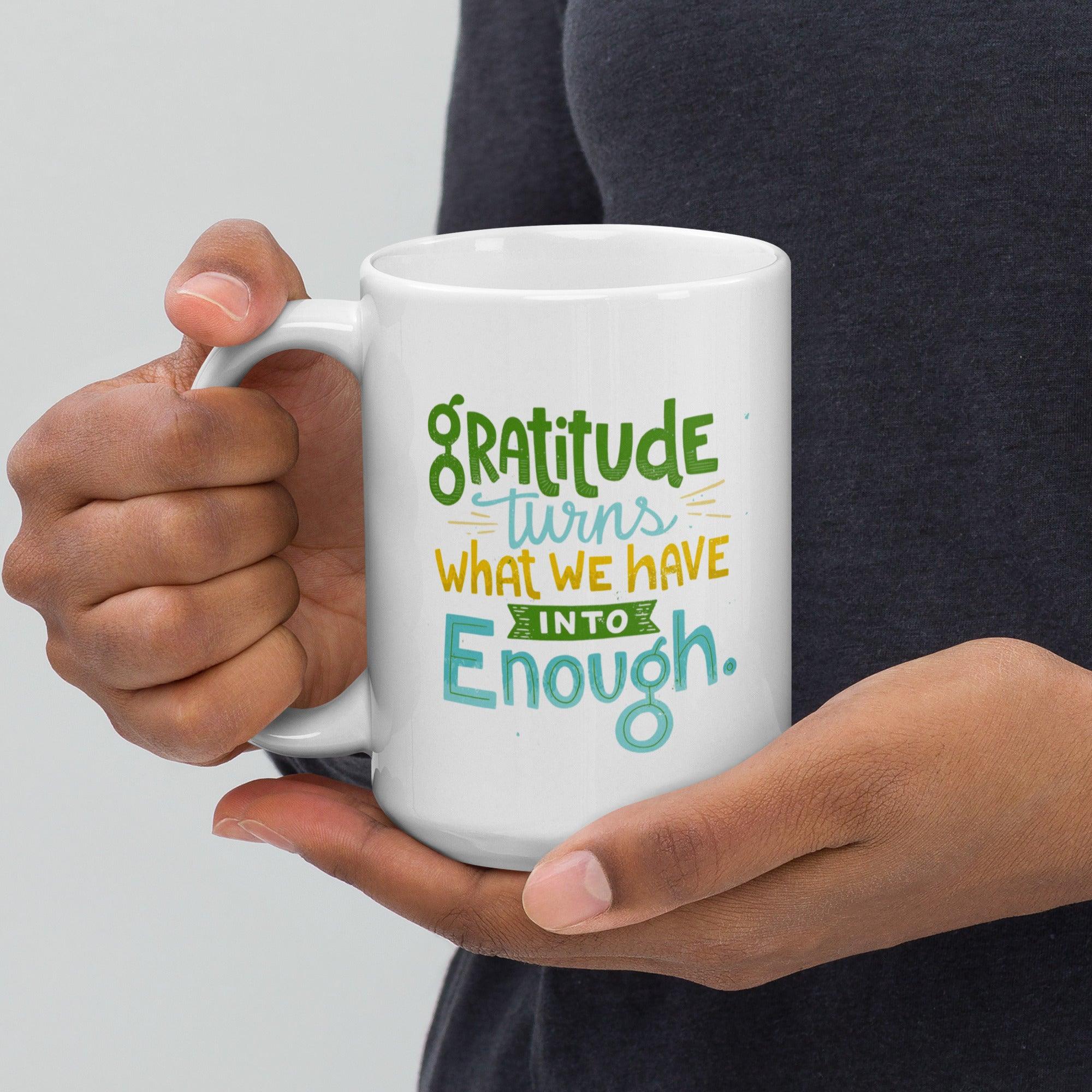 Gratitude Ceramic Coffee Mug - Inspire Cups
