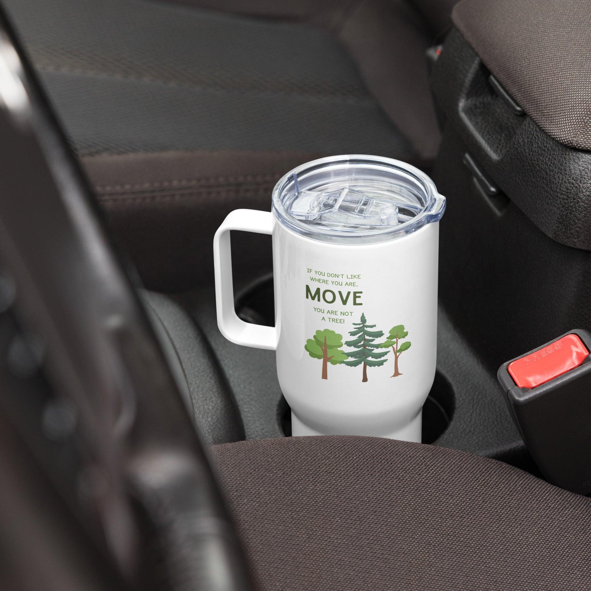 Move Forward Printed Travel Mug With Insulated Stainless Design - Inspire Cups
