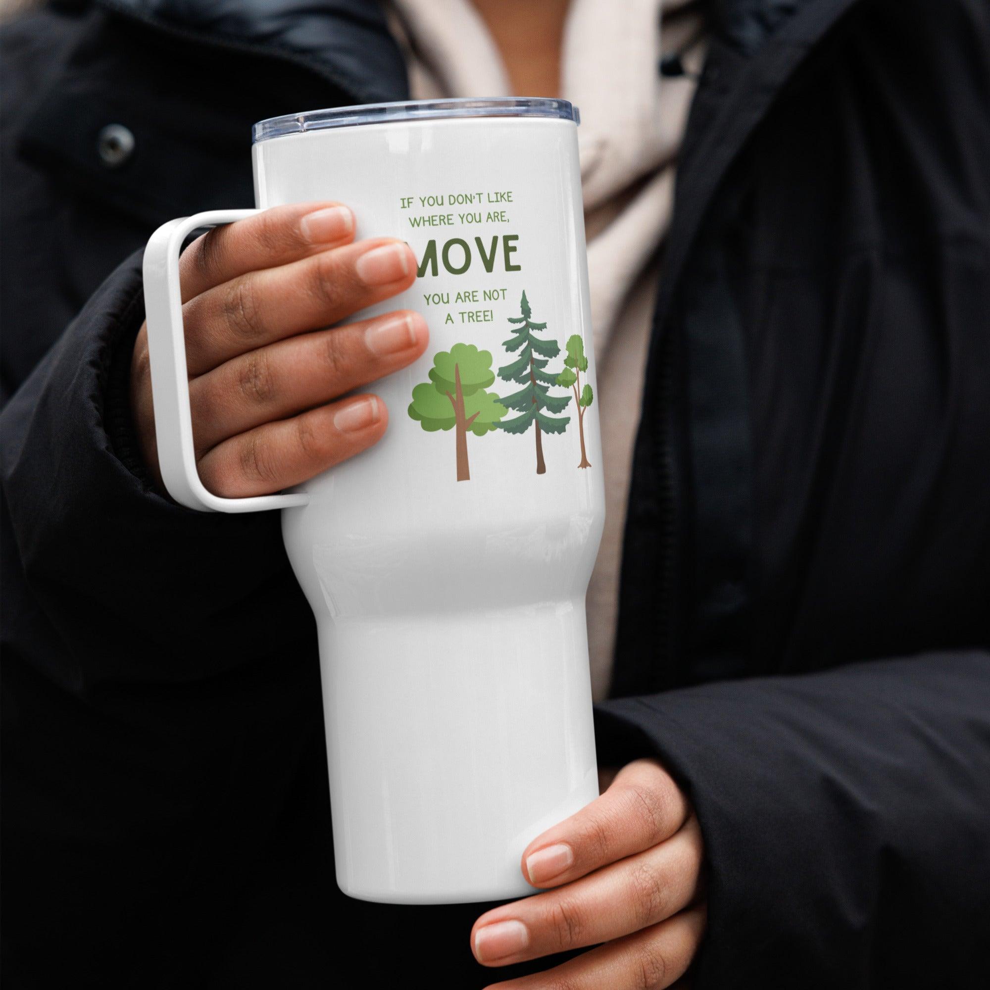 Move Forward Printed Travel Mug With Insulated Stainless Design - Inspire Cups