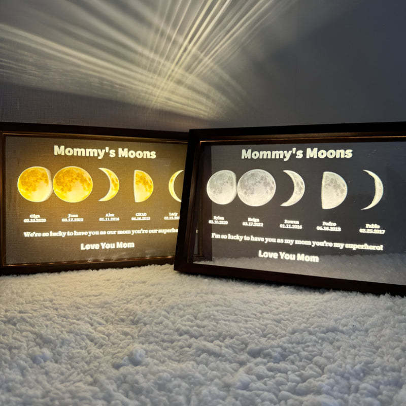 Personalized Moon Phase Decor Display Custom Night Light - Inspire Cups