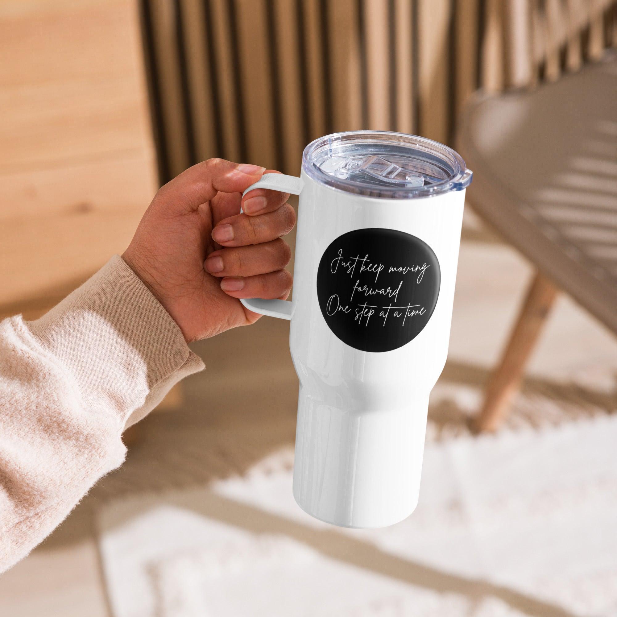 Keep Moving Printed Travel Mugs Inspire Progress With Sleek Design - Inspire Cups