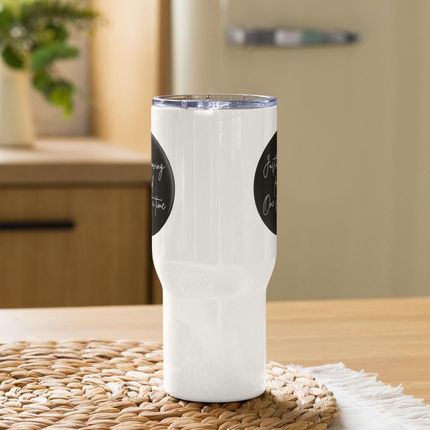 Keep Moving Printed Travel Mugs Inspire Progress With Sleek Design - Inspire Cups