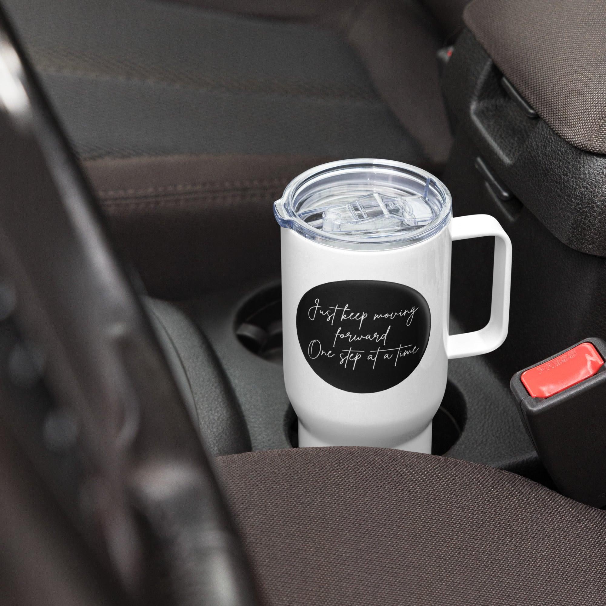 Keep Moving Printed Travel Mugs Inspire Progress With Sleek Design - Inspire Cups