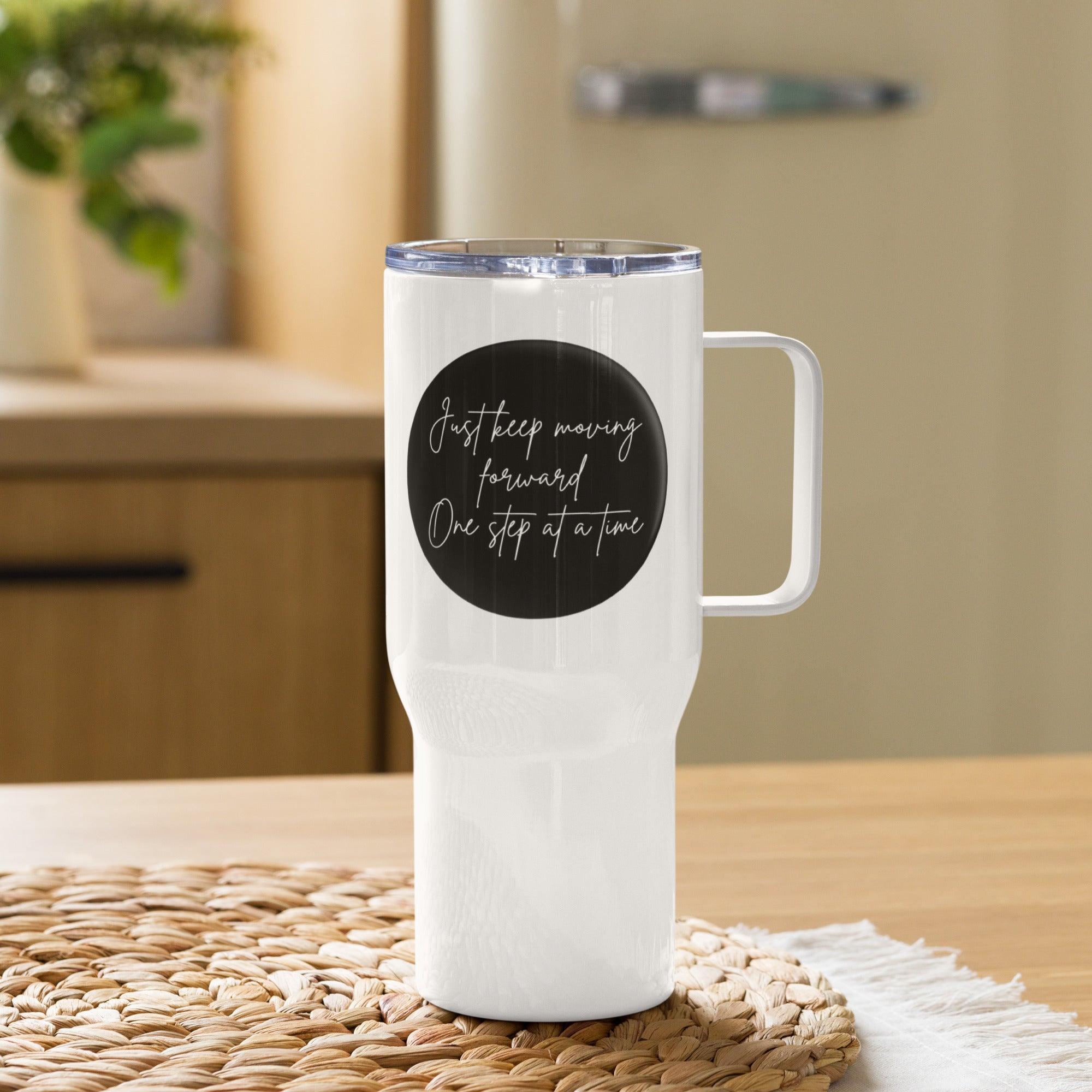 Keep Moving Printed Travel Mugs Inspire Progress With Sleek Design - Inspire Cups