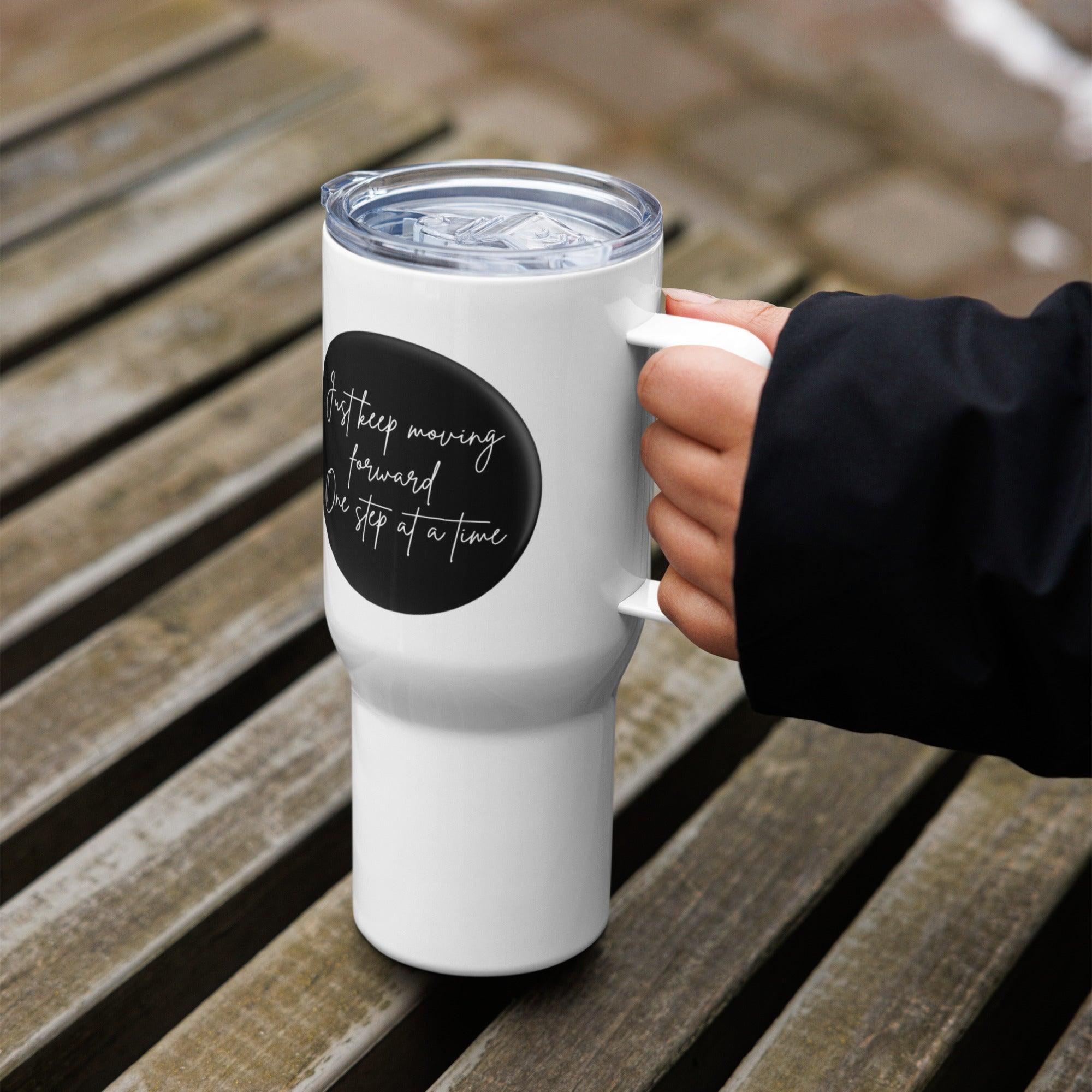 Keep Moving Printed Travel Mugs Inspire Progress With Sleek Design - Inspire Cups