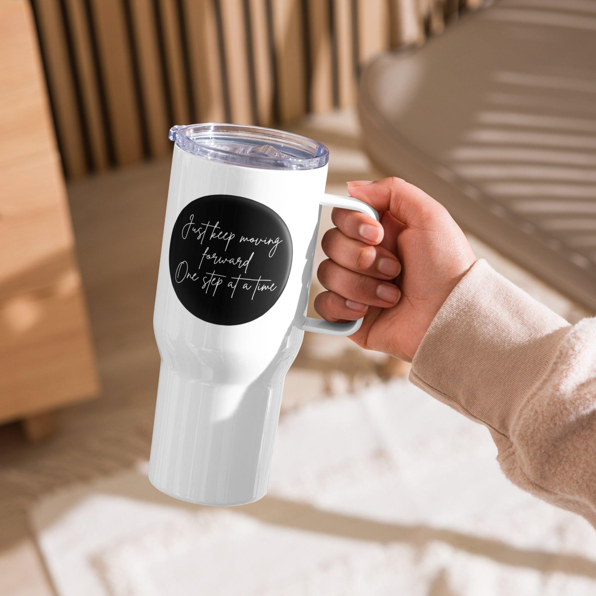 Keep Moving Printed Travel Mugs Inspire Progress With Sleek Design - Inspire Cups