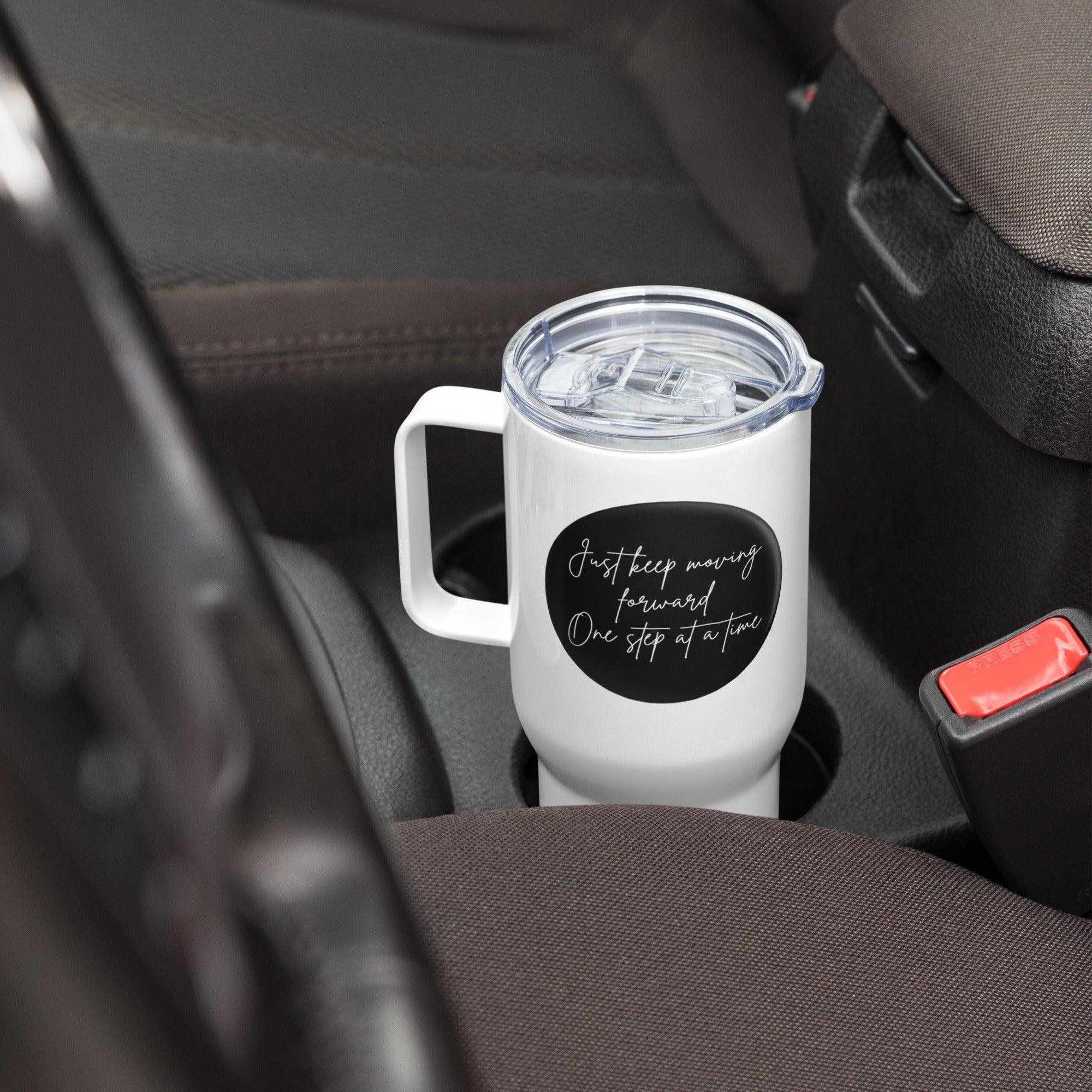 Keep Moving Printed Travel Mugs Inspire Progress With Sleek Design - Inspire Cups
