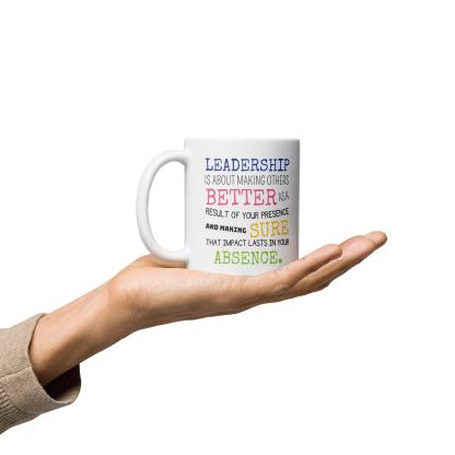 Leadership Quote Printed Mug for Daily Motivation - Durable Ceramic - Inspire Cups