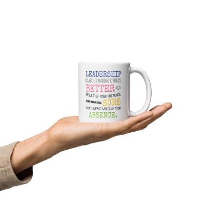 Leadership Quote Printed Mug for Daily Motivation - Durable Ceramic - Inspire Cups