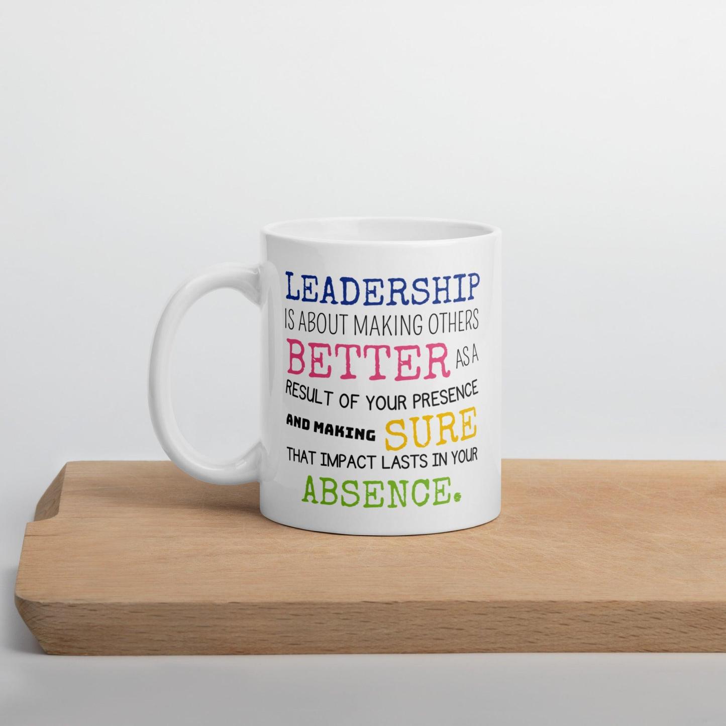 Leadership Quote Printed Mug for Daily Motivation - Durable Ceramic - Inspire Cups
