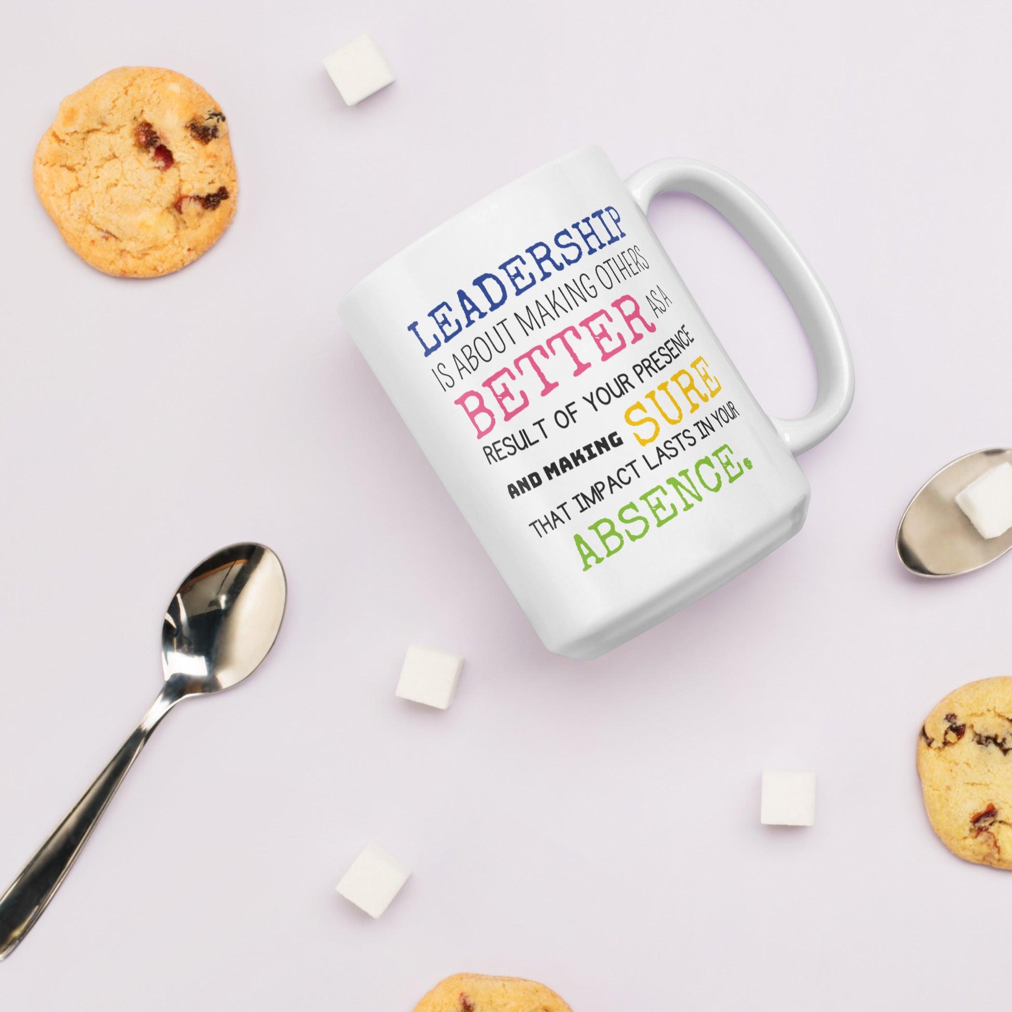 Leadership Quote Printed Mug for Daily Motivation - Durable Ceramic - Inspire Cups