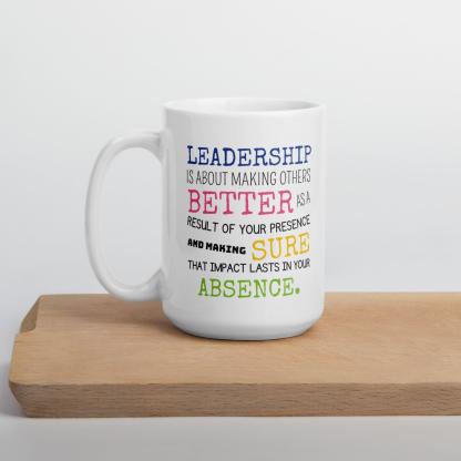 Leadership Quote Printed Mug for Daily Motivation - Durable Ceramic - Inspire Cups