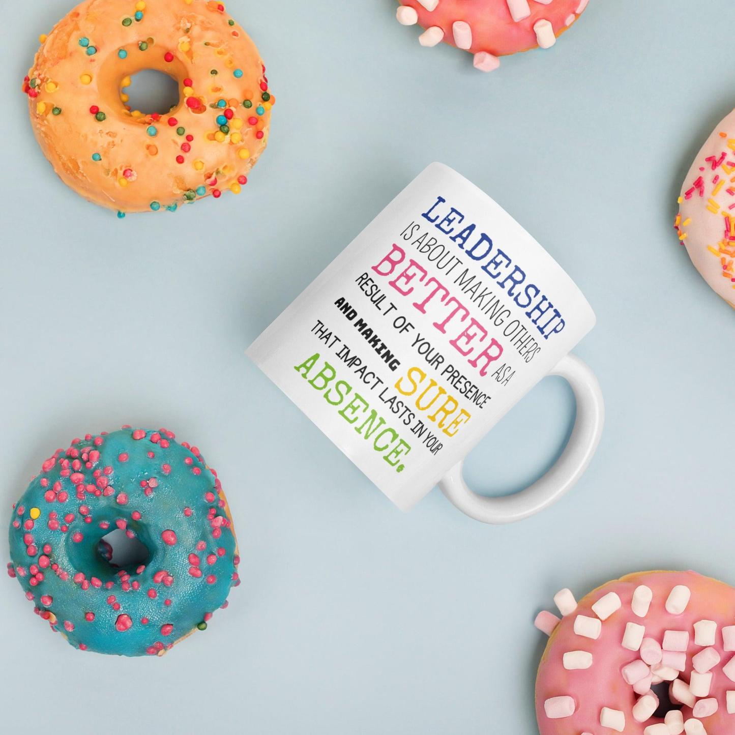 Leadership Quote Printed Mug for Daily Motivation - Durable Ceramic - Inspire Cups