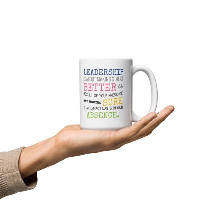 Leadership Quote Printed Mug for Daily Motivation - Durable Ceramic - Inspire Cups