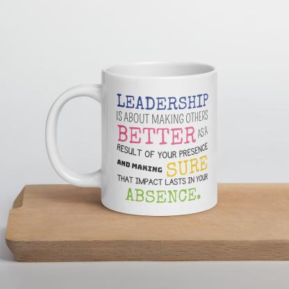 Leadership Quote Printed Mug for Daily Motivation - Durable Ceramic - Inspire Cups