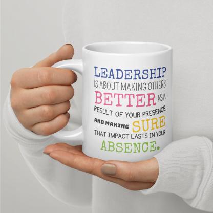 Leadership Quote Printed Mug for Daily Motivation - Durable Ceramic - Inspire Cups