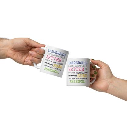 Leadership Quote Printed Mug for Daily Motivation - Durable Ceramic - Inspire Cups