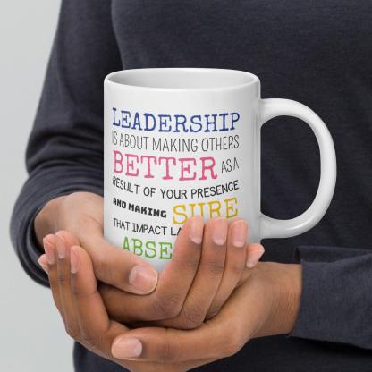 Leadership Quote Printed Mug for Daily Motivation - Durable Ceramic - Inspire Cups