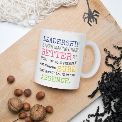 Leadership Quote Printed Mug for Daily Motivation - Durable Ceramic - Inspire Cups