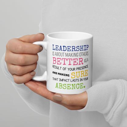 Leadership Quote Printed Mug for Daily Motivation - Durable Ceramic - Inspire Cups