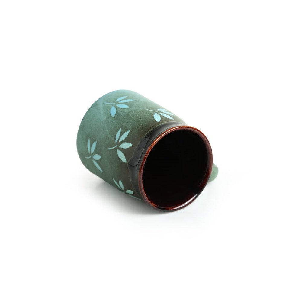 Set Of Two Leaf Pattern Ceramic Mugs - Inspire Cups