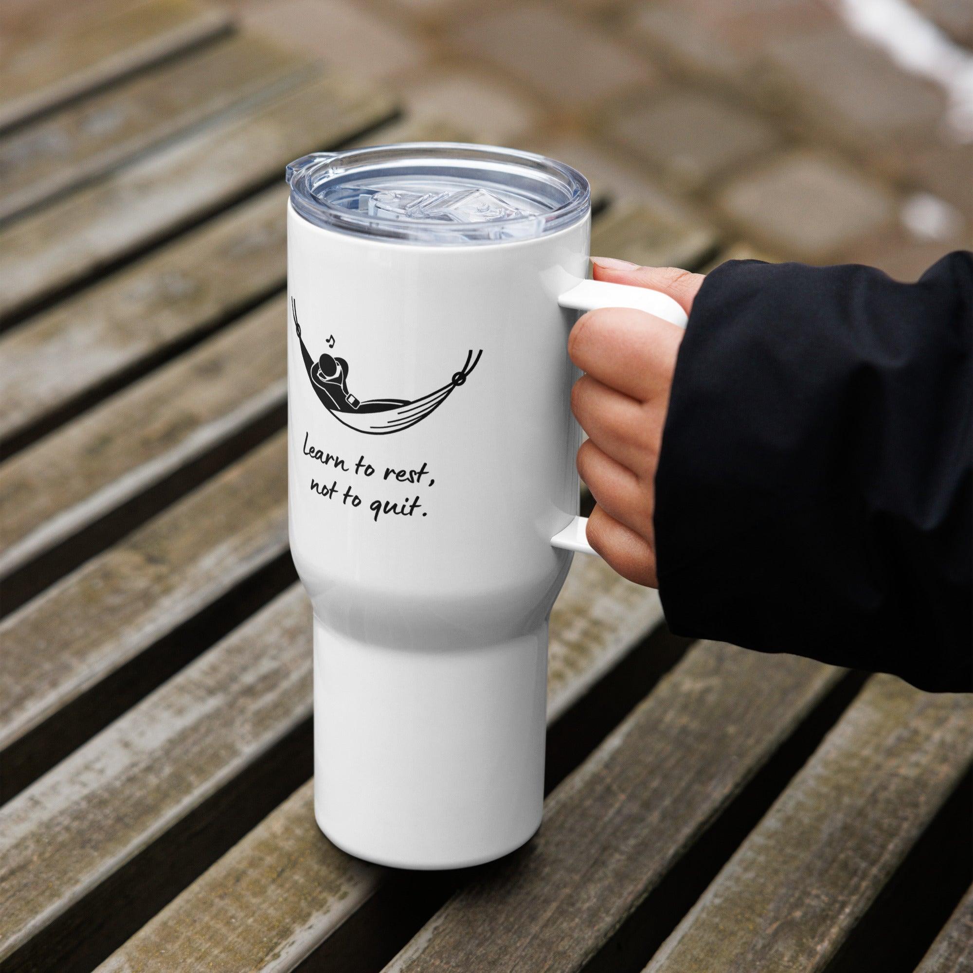 Learn To Rest Travel Mug Encourages Resilience With Stainless Design - Inspire Cups