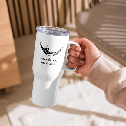 Learn To Rest Travel Mug Encourages Resilience With Stainless Design - Inspire Cups
