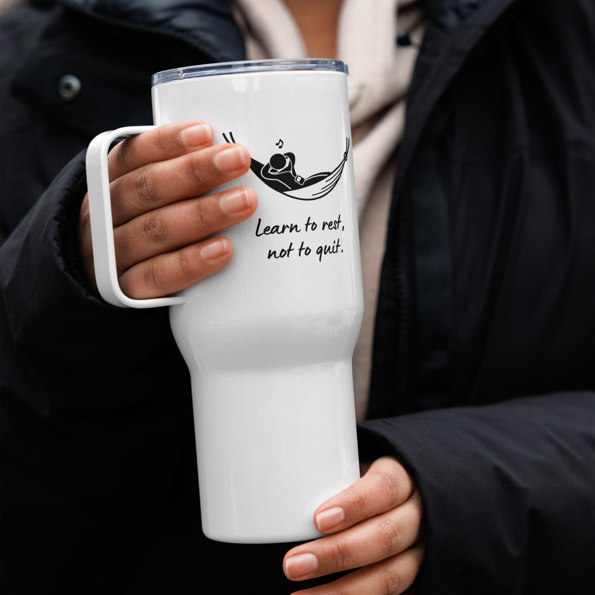 Learn To Rest Travel Mug Encourages Resilience With Stainless Design - Inspire Cups